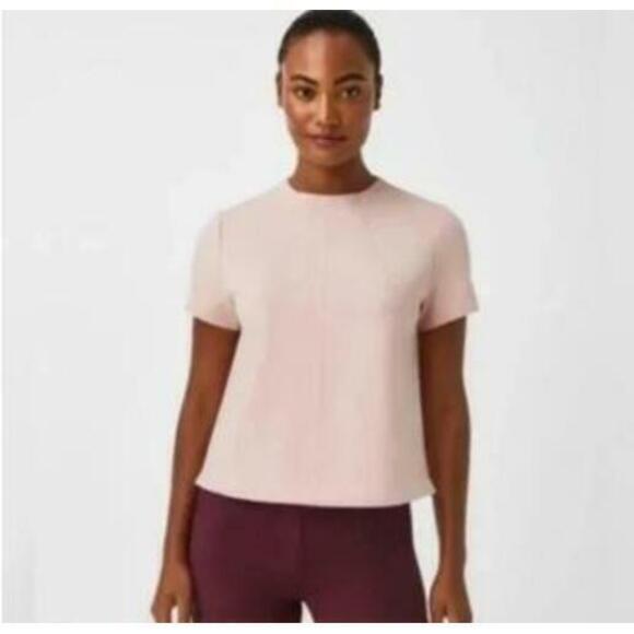 SPANX Tops - SPANX Women's Funnel Top Pale Pink Short Sleeve M NWT